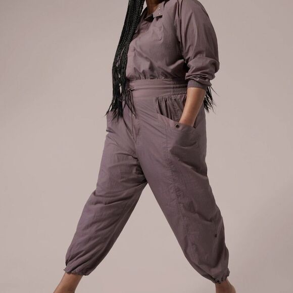 Athleta x Alicia Keys Mauve open back utility jumpsuit 22 - Picture 9 of 9
